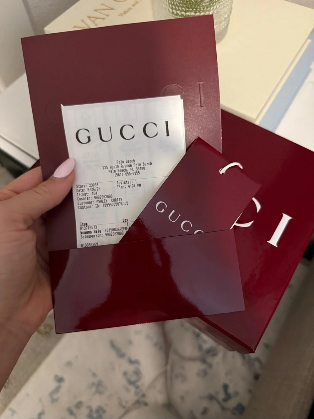 Gucci Light Blue Leather Card Holder